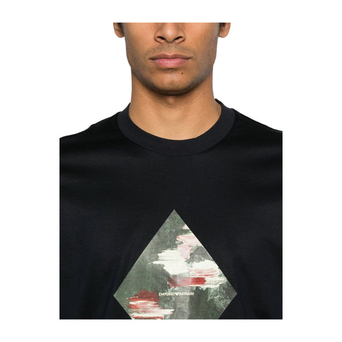 Emporio Armani T-shirt T-shirt Uomo maxi stampa frontale S - Francavilla Moda